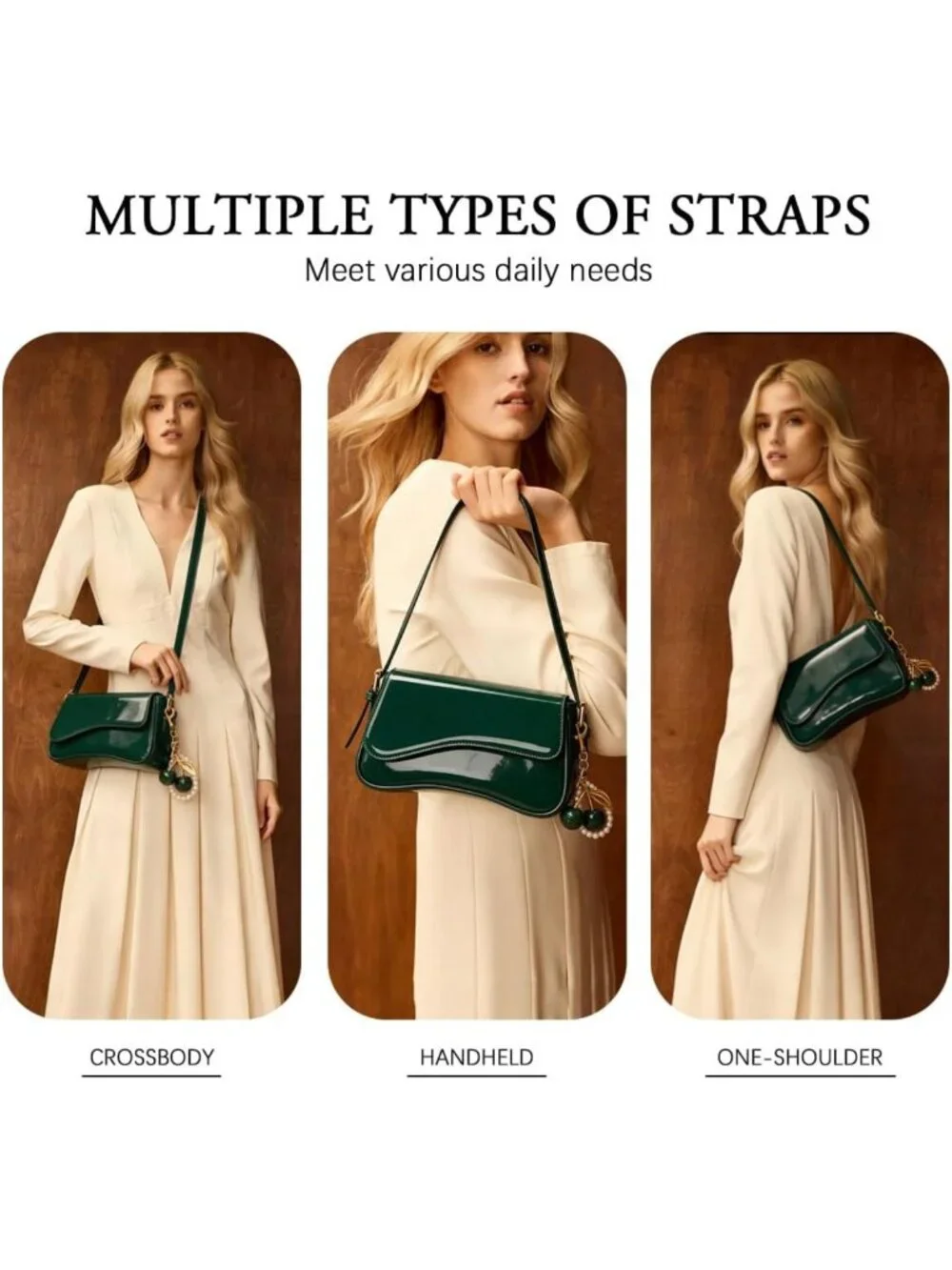 Chic Hobo Bag for Women | Retro Crossbody Shoulder Bag with Cherry Pendant & Y2K